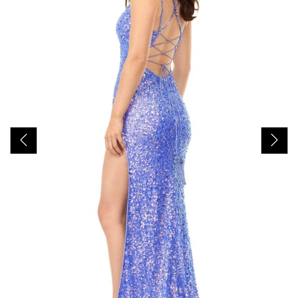 Ashley Lauren 11342 - Dual Strap Sequin Evening Gown - Picture 3 of 4